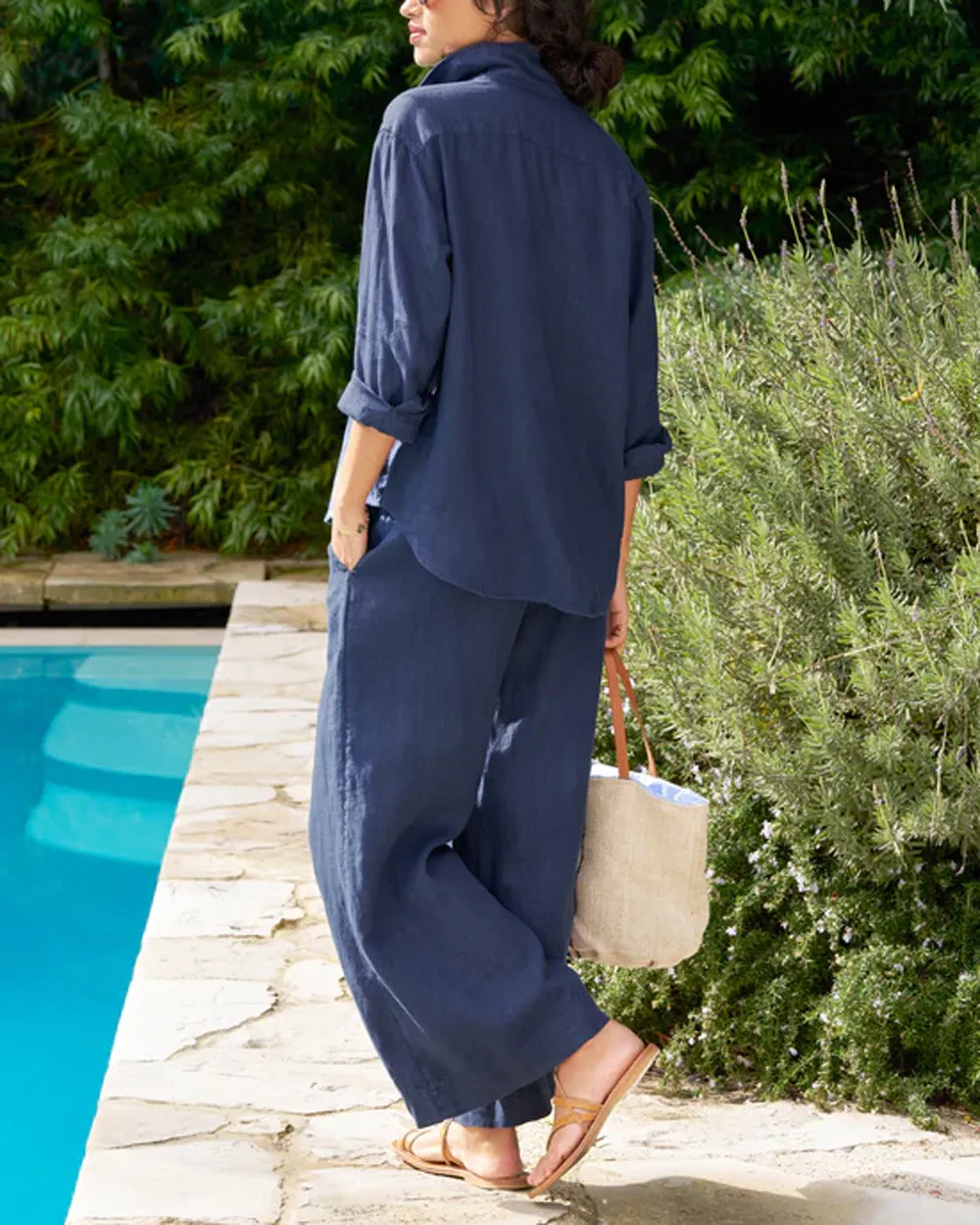 Navy Linen Tuscany Getaway Set