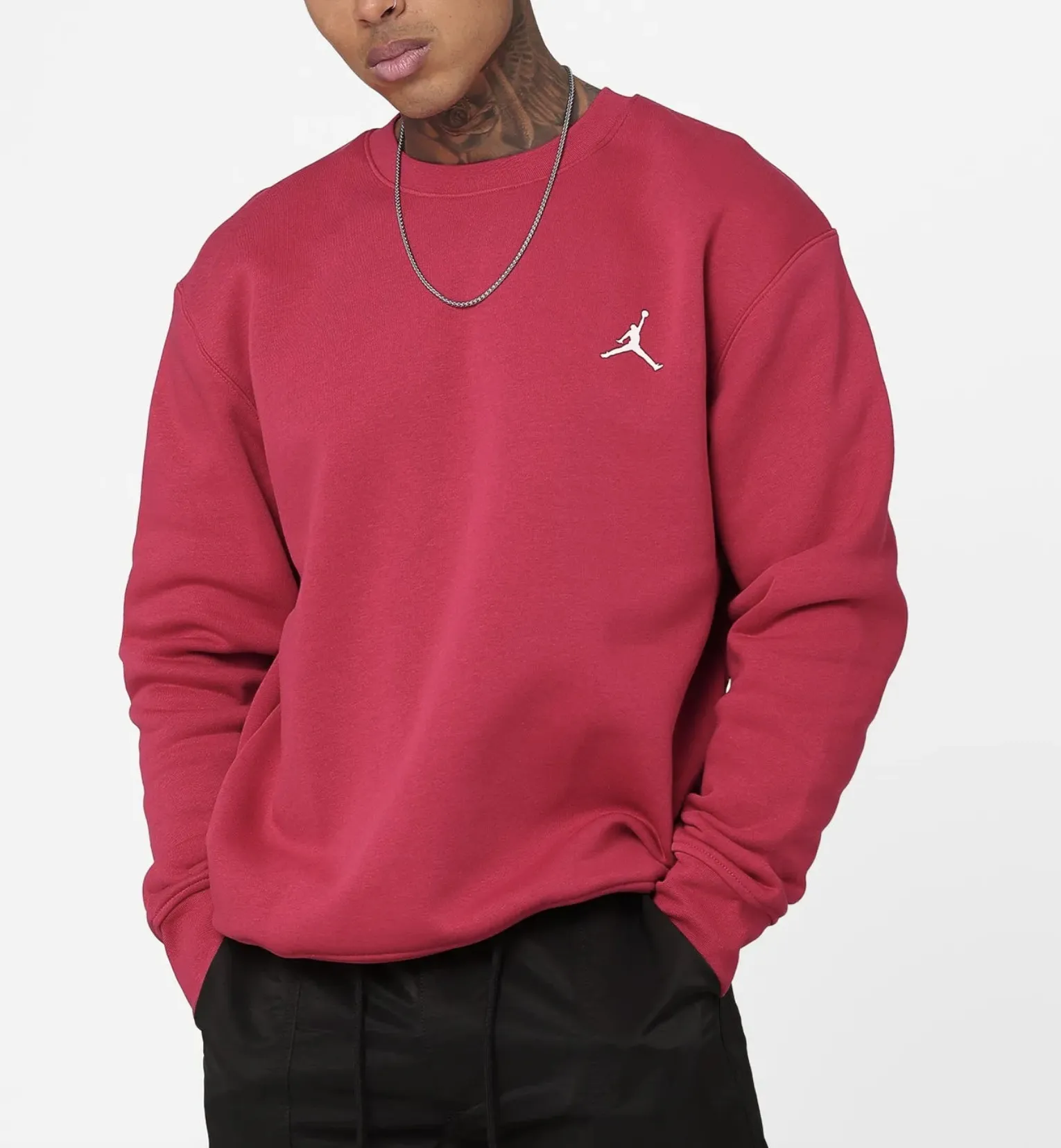 Nike  |Crew Neck Pullovers Street Style U-Neck Long Sleeves Plain