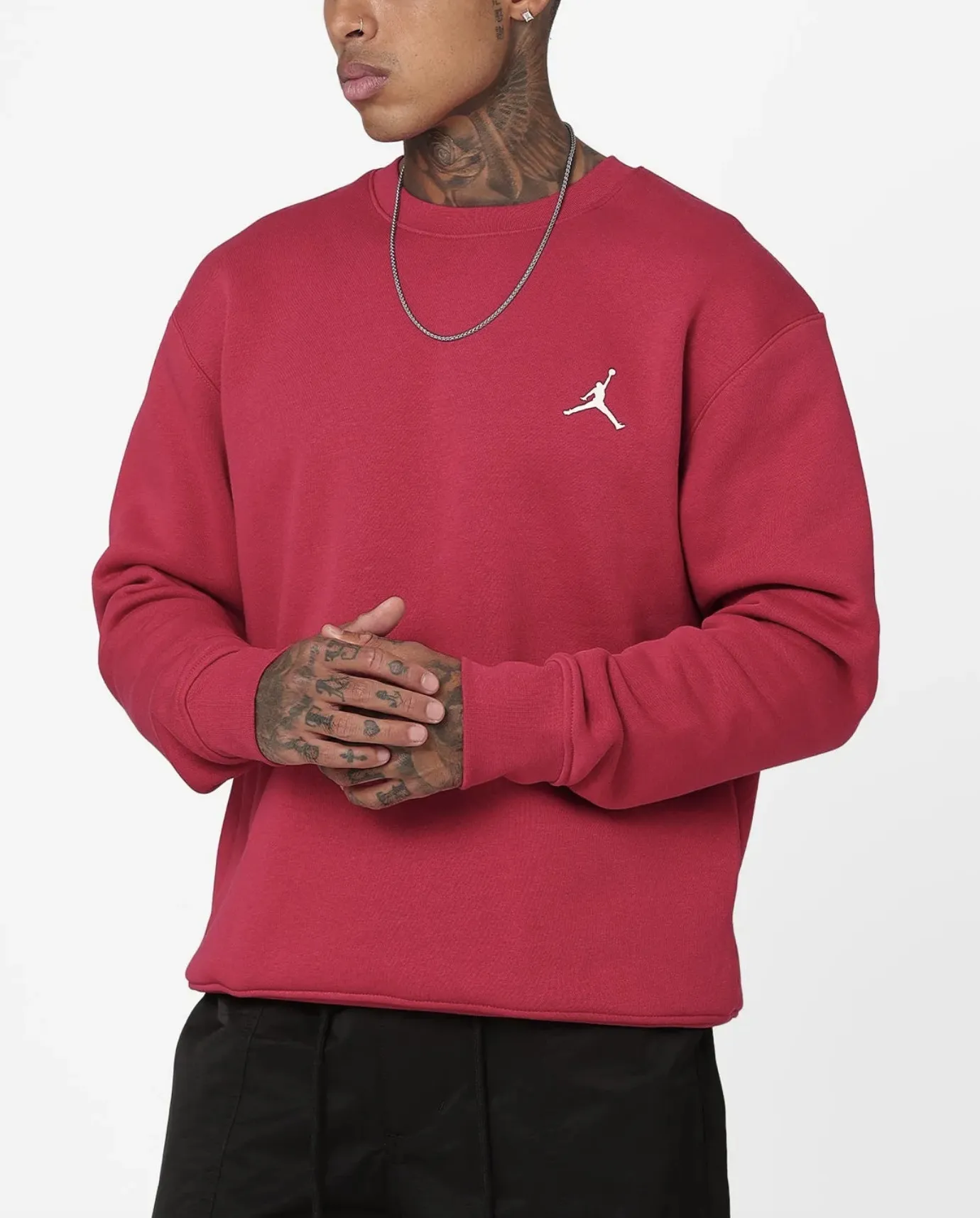 Nike  |Crew Neck Pullovers Street Style U-Neck Long Sleeves Plain