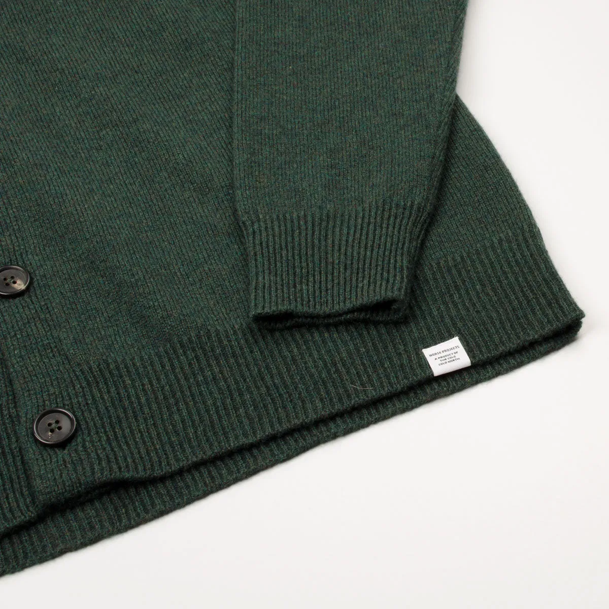 Norse Projects - Adam Lambswool Cardigan - Forest Green