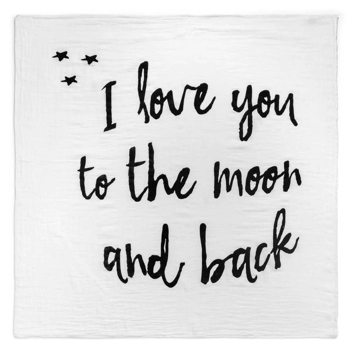 Organic Swaddle  + Wall Art -   I love you to the moon and back