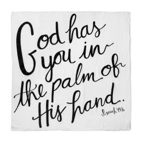 Organic Swaddle + Wall Art - Isaiah 49:16