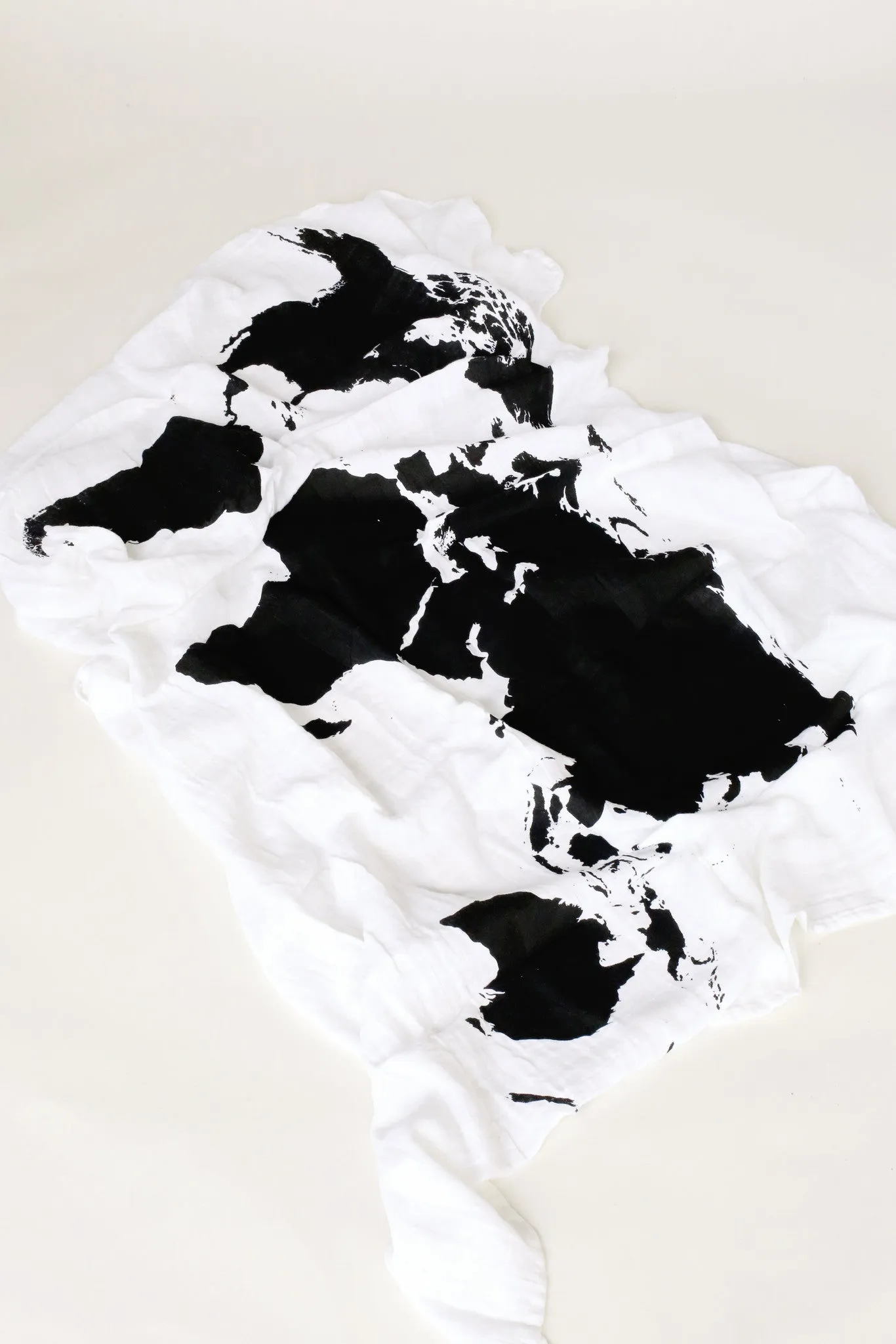 Organic Swaddle + Wall Art -  WORLD MAP