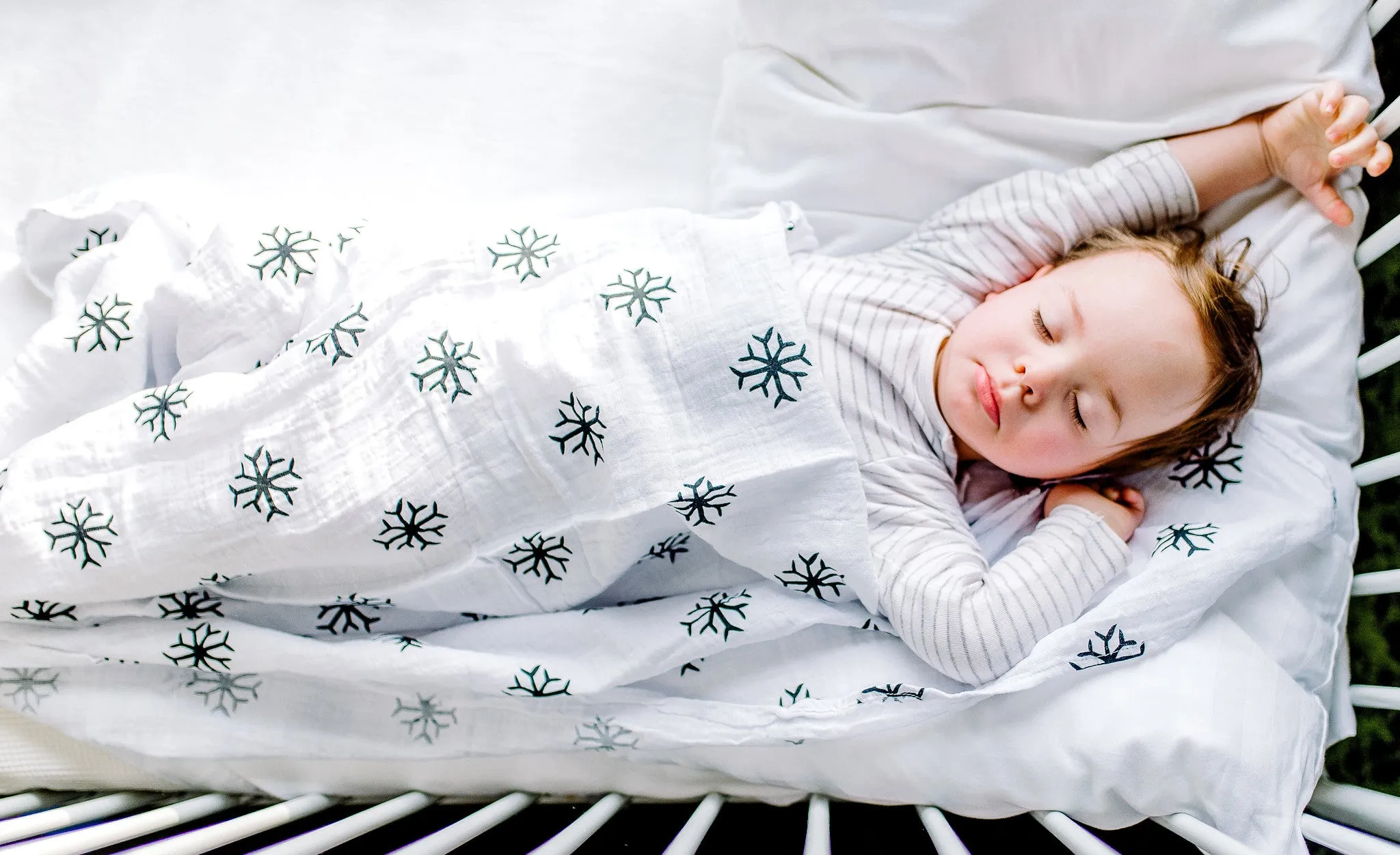 Organic Swaddle -  Snowflakes