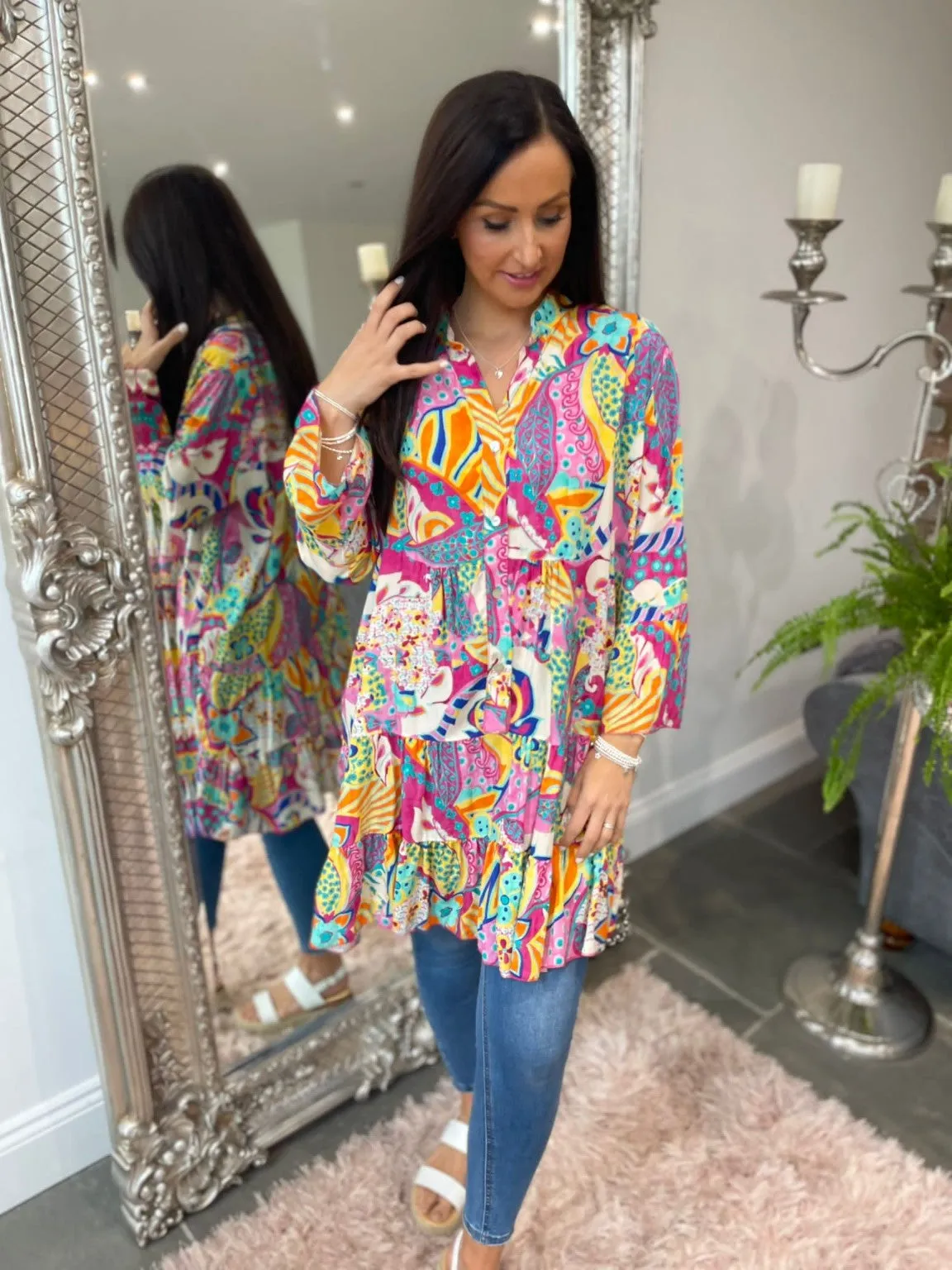 Paisley Floral Tiered Tunic Kara