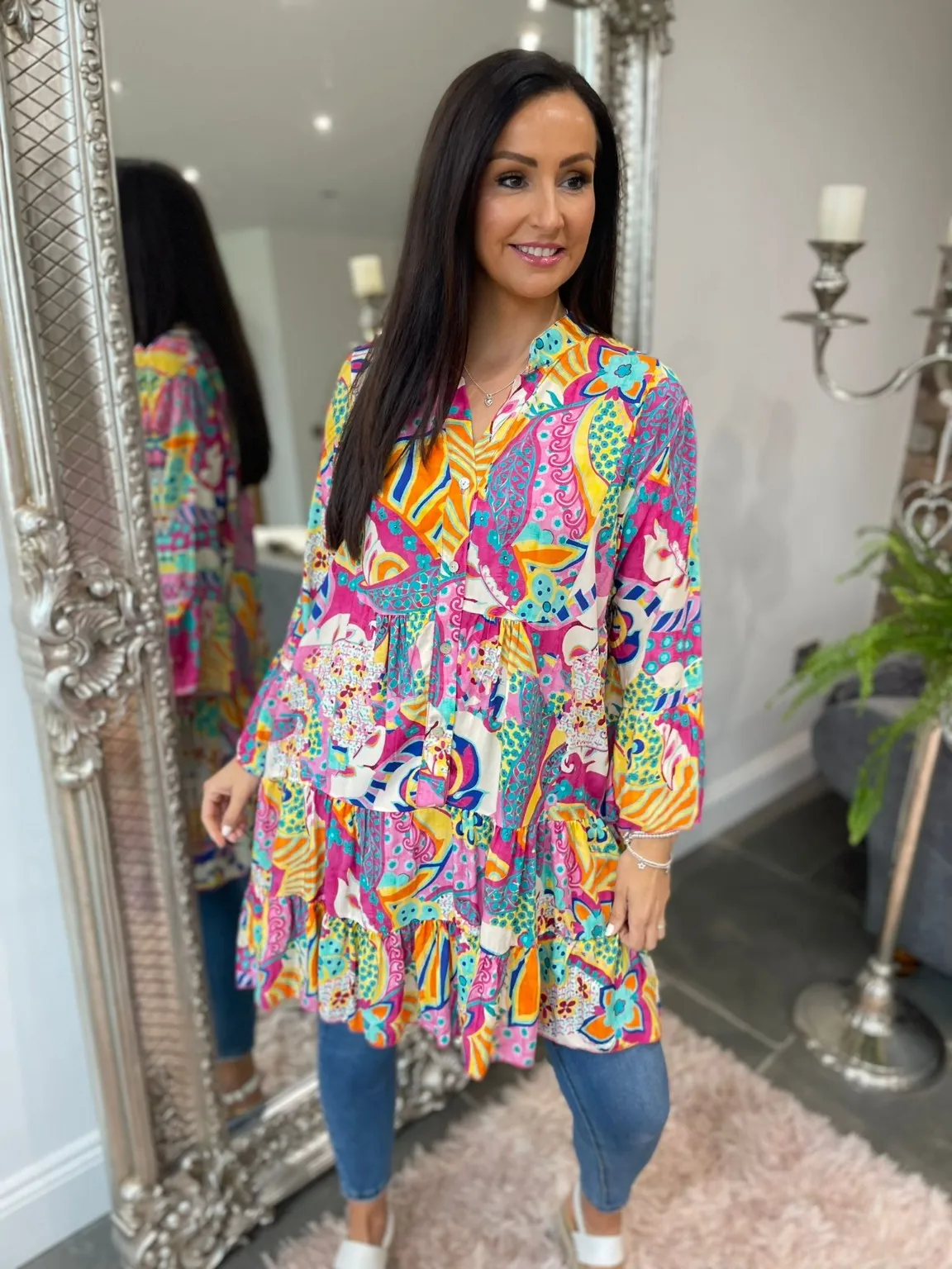 Paisley Floral Tiered Tunic Kara