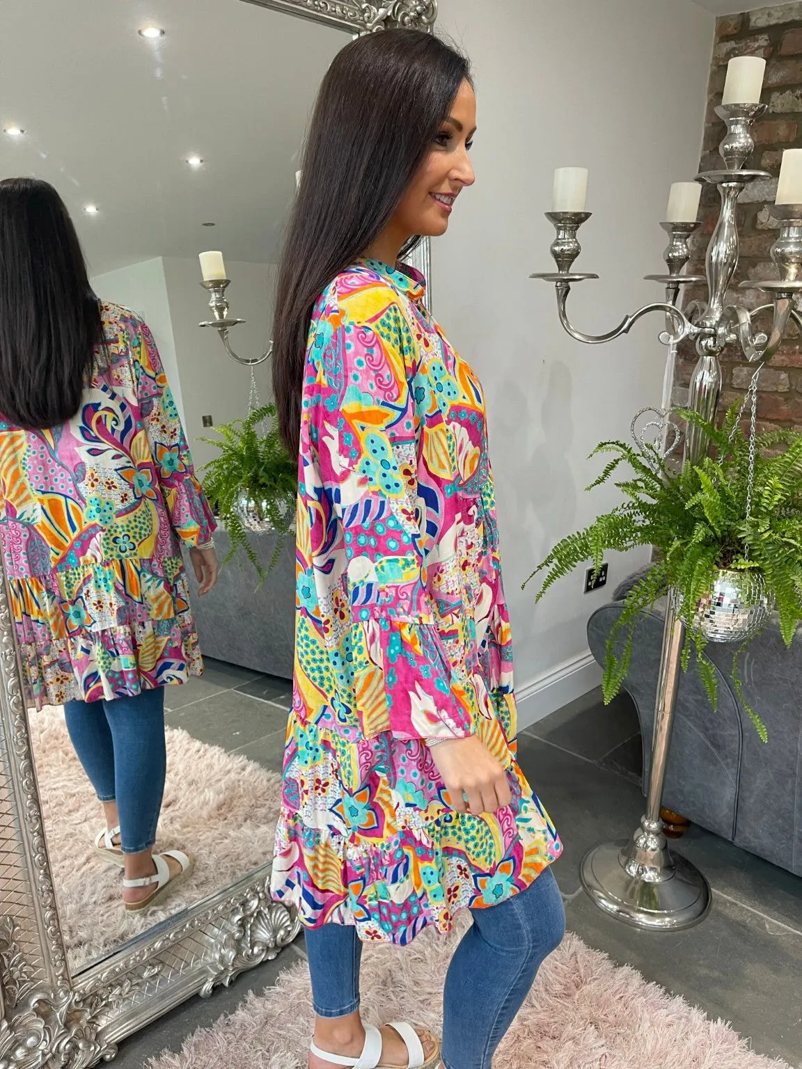 Paisley Floral Tiered Tunic Kara