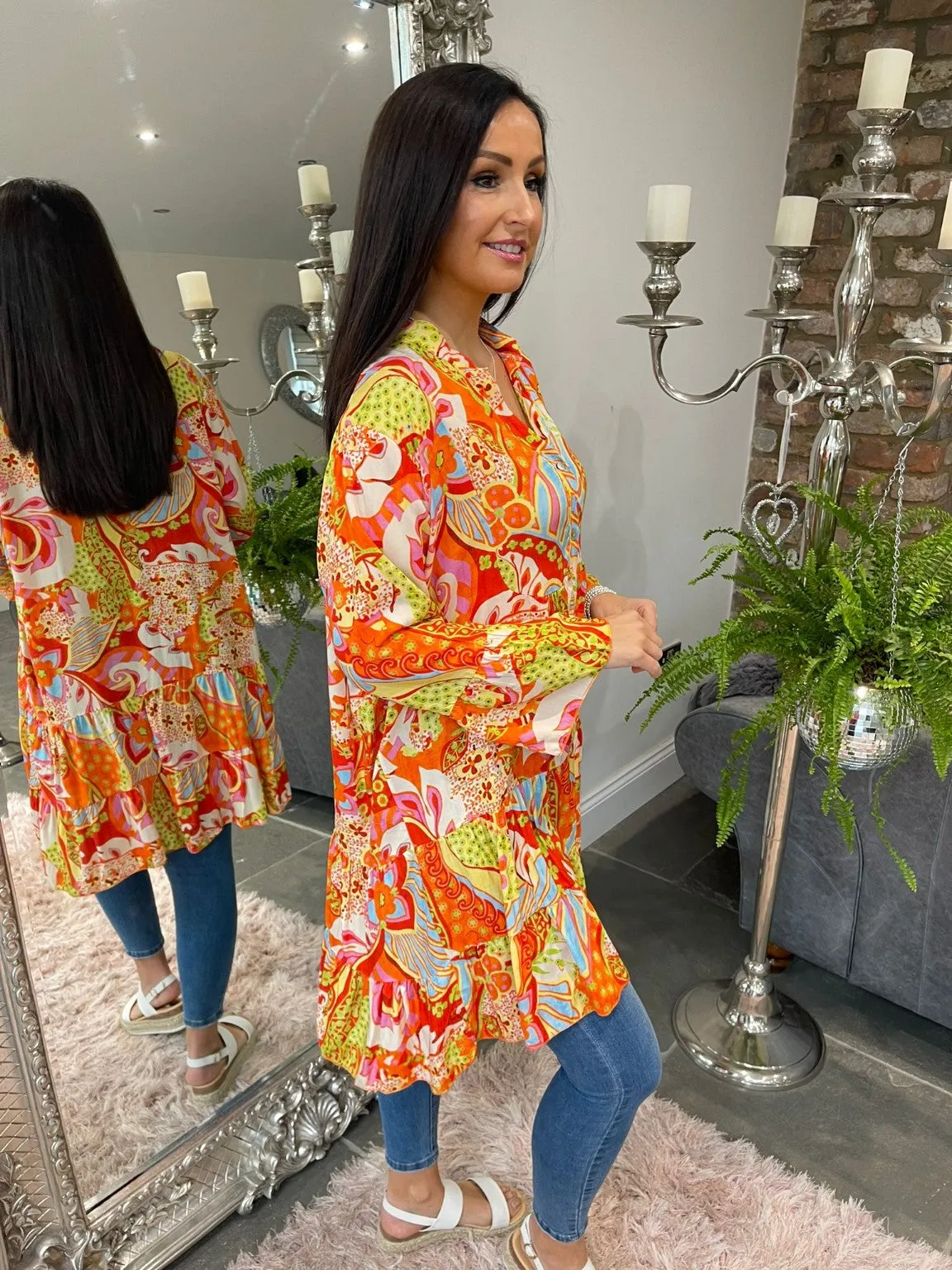 Paisley Floral Tiered Tunic Kara