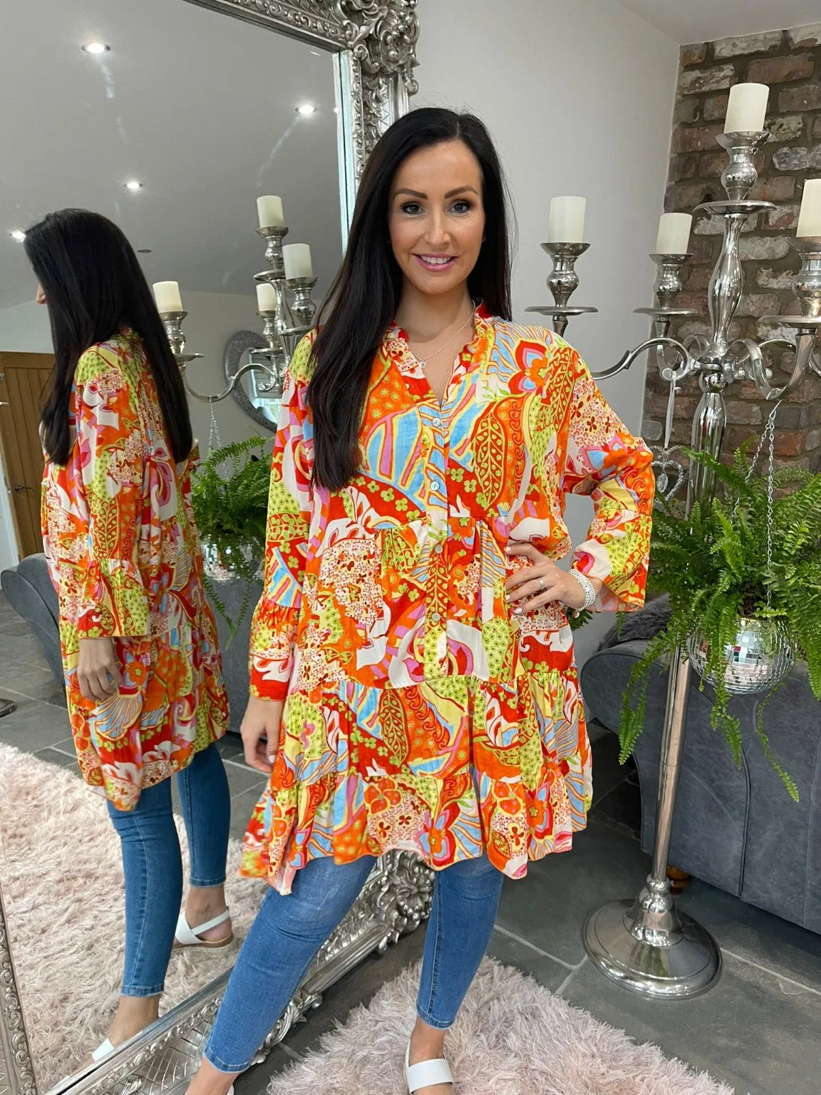 Paisley Floral Tiered Tunic Kara