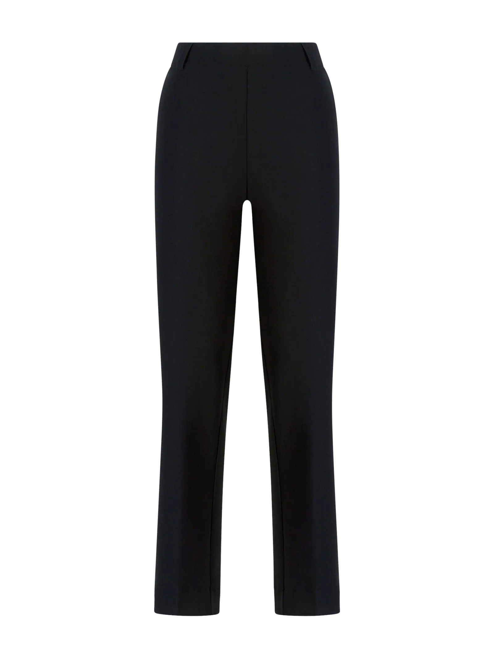 Pantalone a palazzo in tessuto Compact (long drop) - Nero