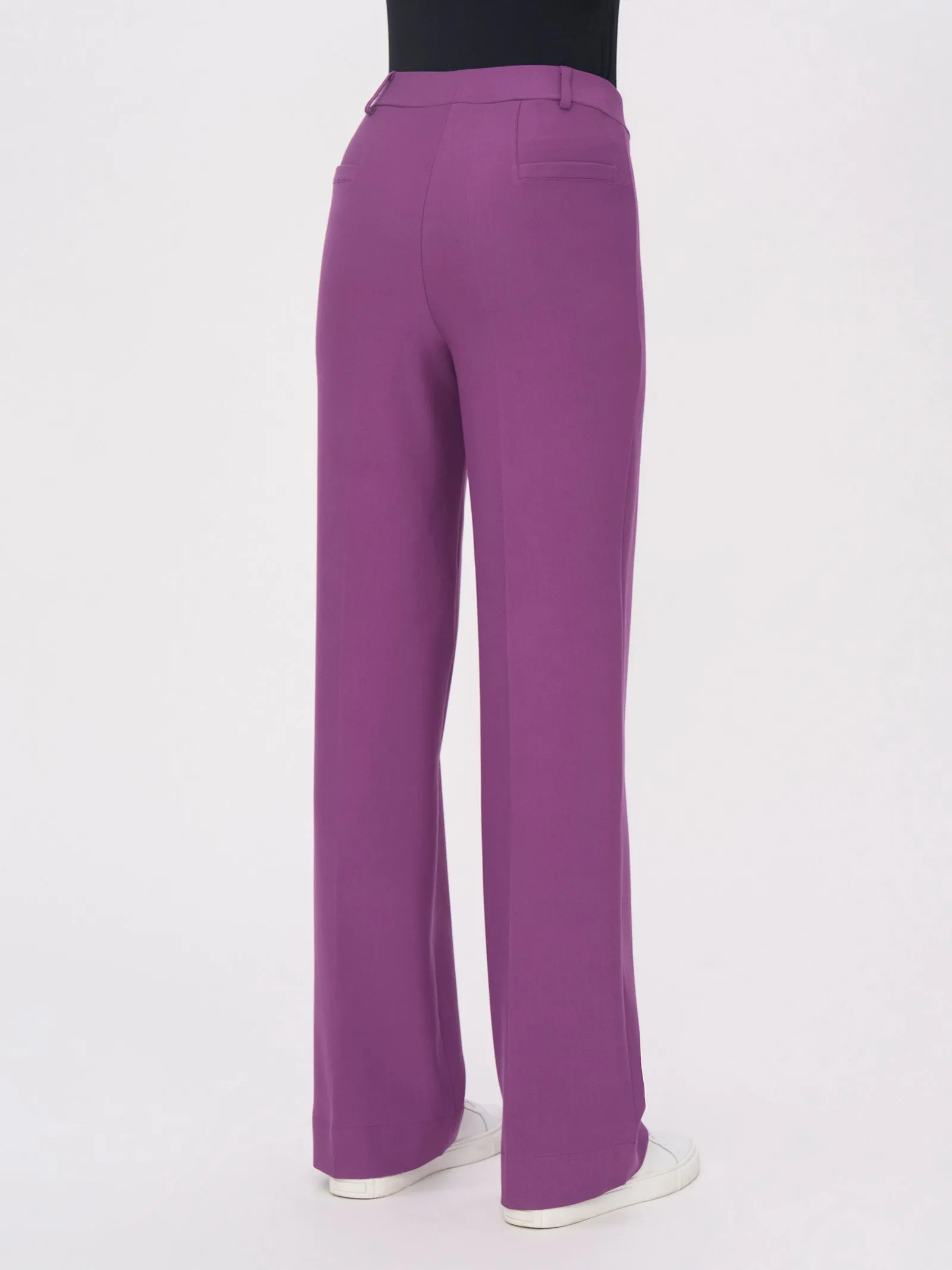 Pantalone a palazzo in tessuto Compact (long drop) - Sunset Purple