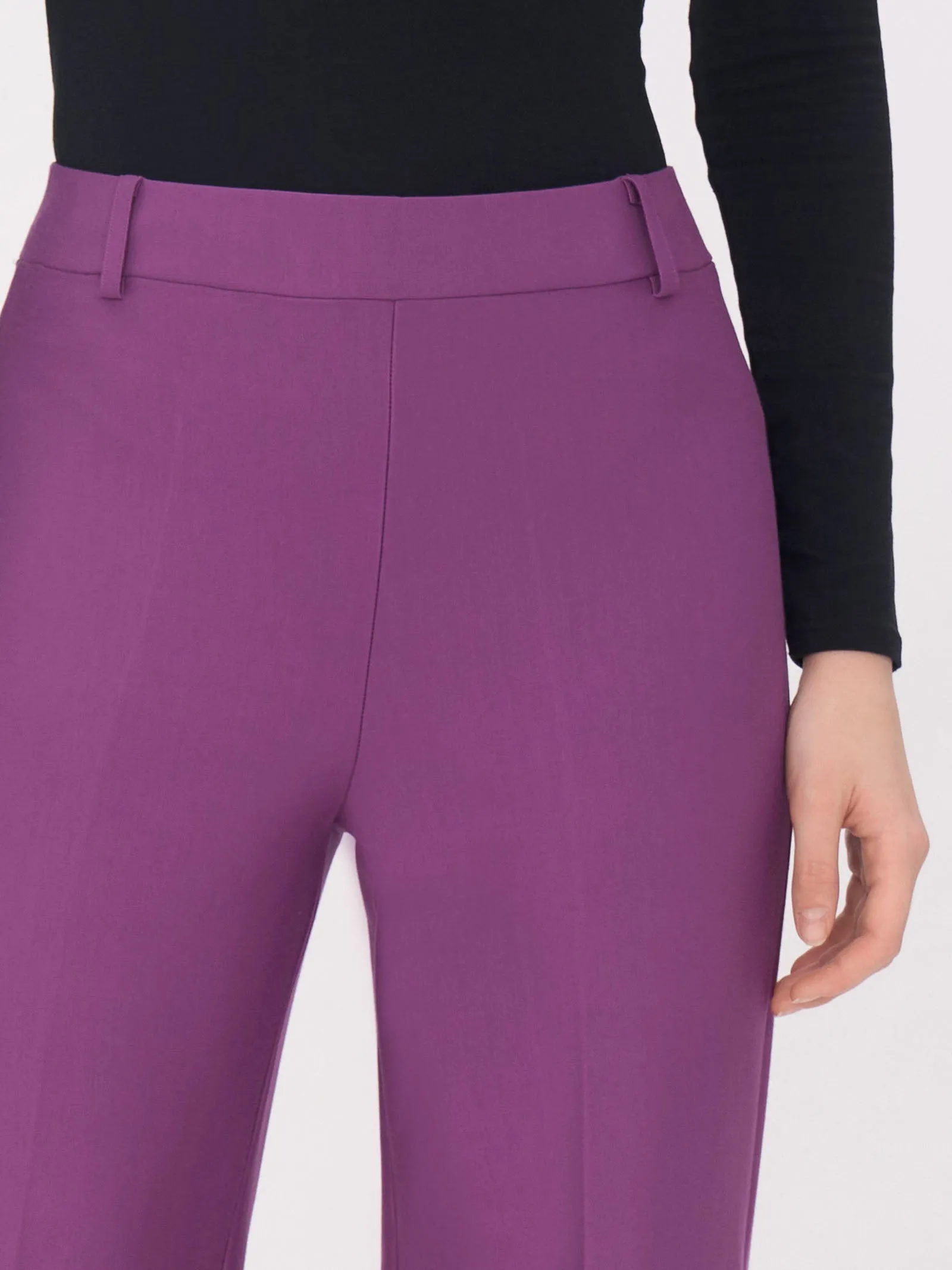 Pantalone a palazzo in tessuto Compact (long drop) - Sunset Purple