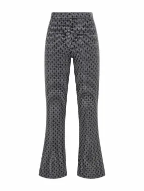 Pantalone flare in tessuto Digital Wool - Fant.Nero