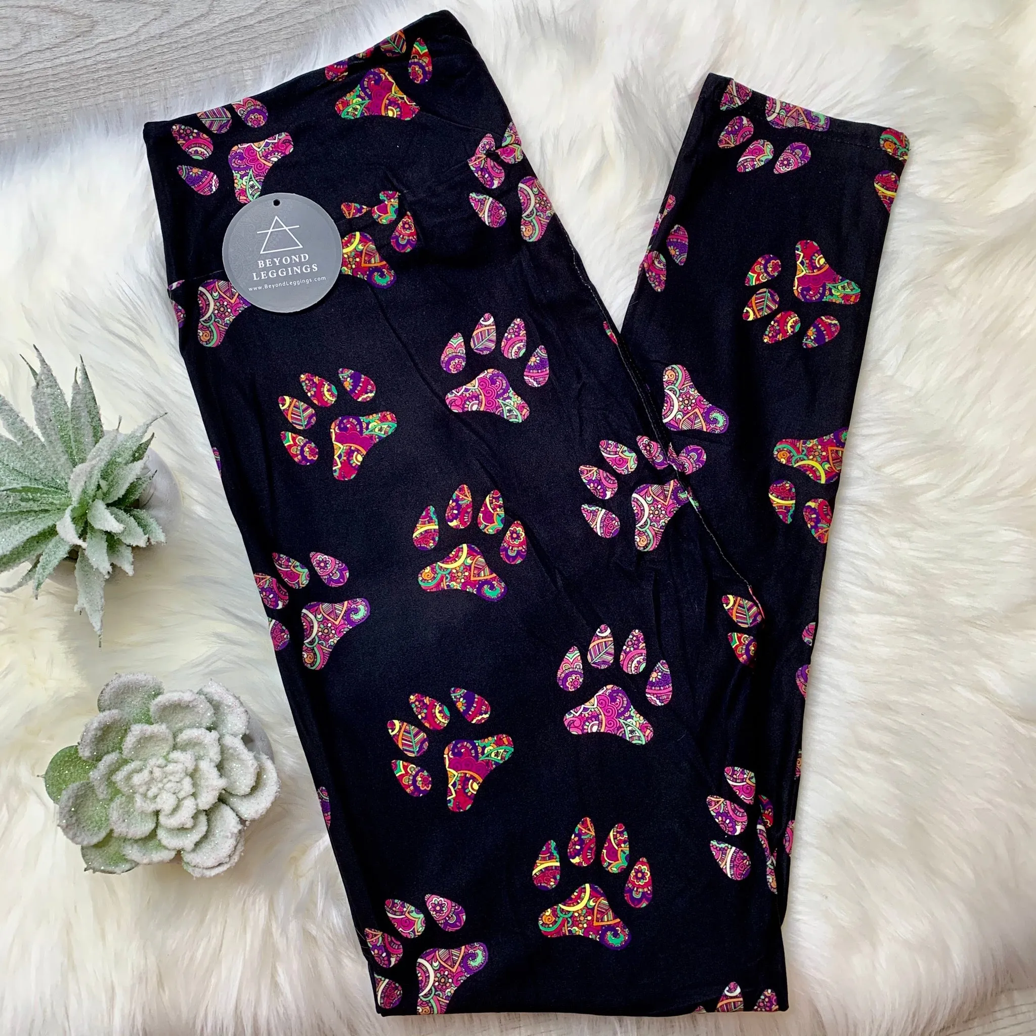 Paws Print Soft Leggings