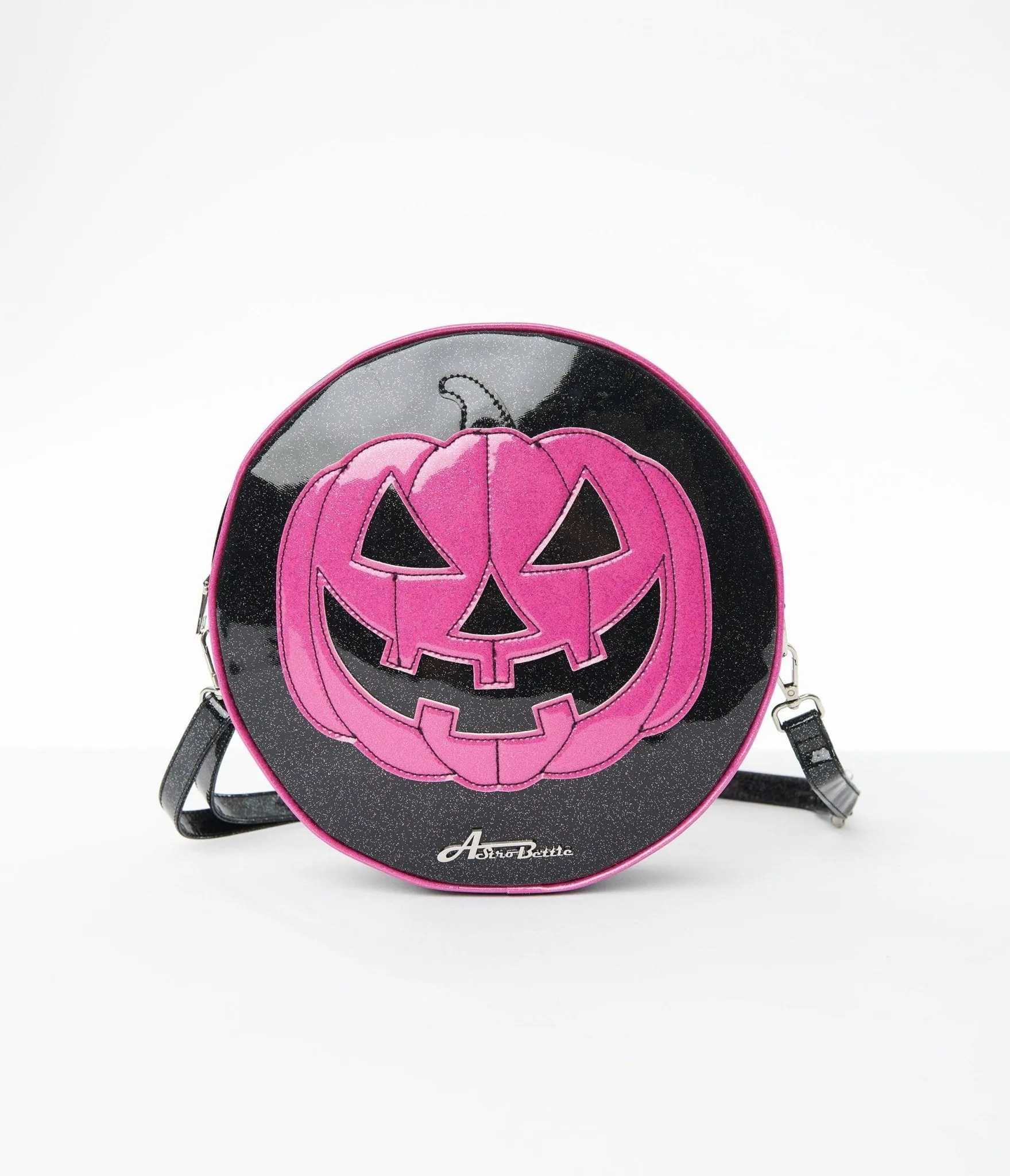 Pink Jack-O-Lantern Leatherette Handbag