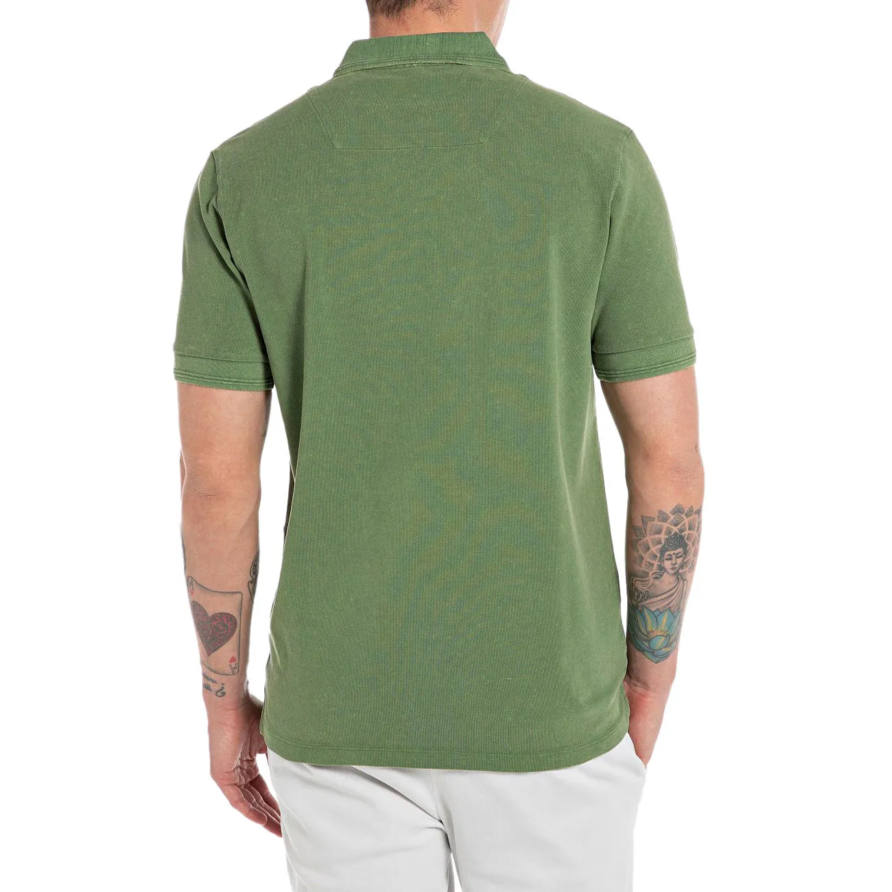 POLO CON STAMPA Uomo Combat Green