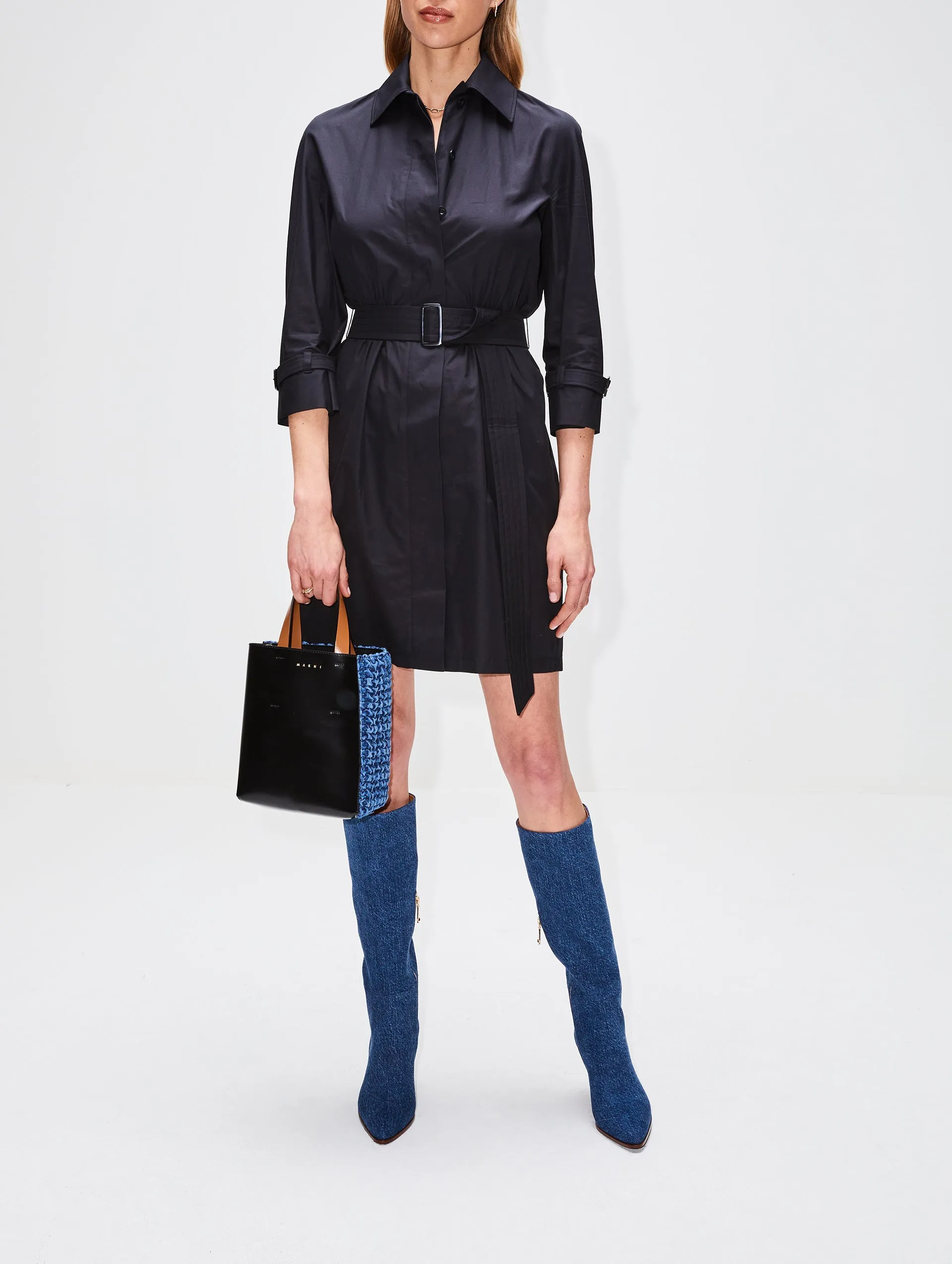 Popeline Collar Dress