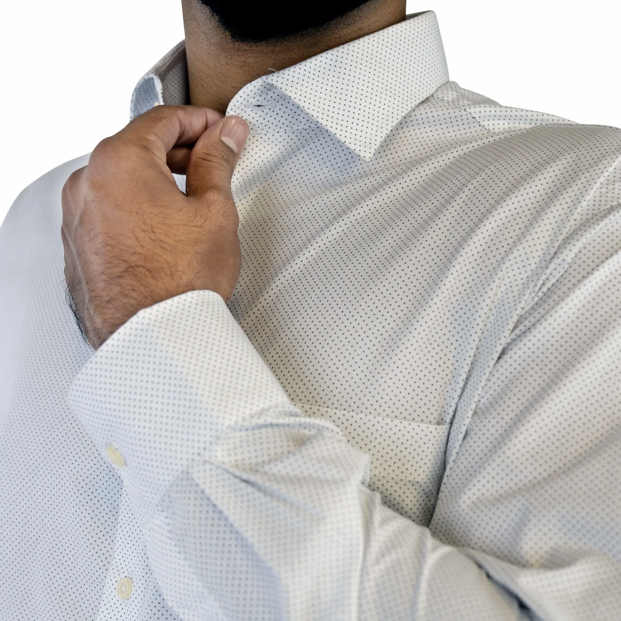 Premium spotted white formal shirt