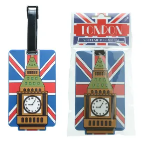 PVC Luggage Tag - London Souvenir Union Jack Big Ben LUT05