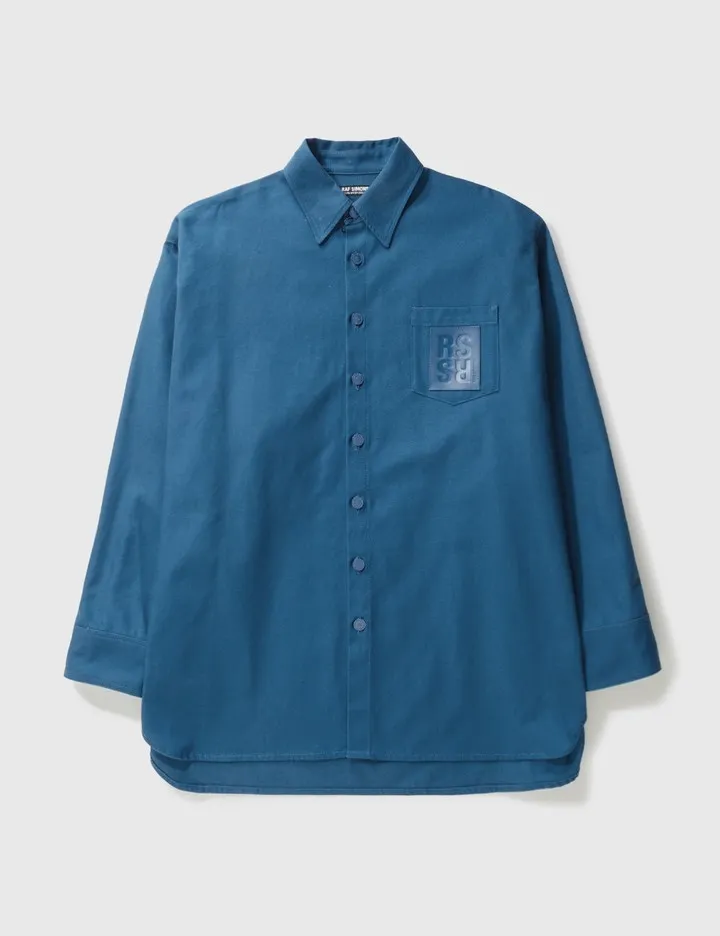 RAF SIMONS  |Denim Long Sleeves Plain Designers Shirts