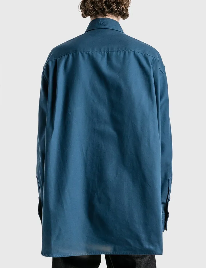 RAF SIMONS  |Denim Long Sleeves Plain Designers Shirts