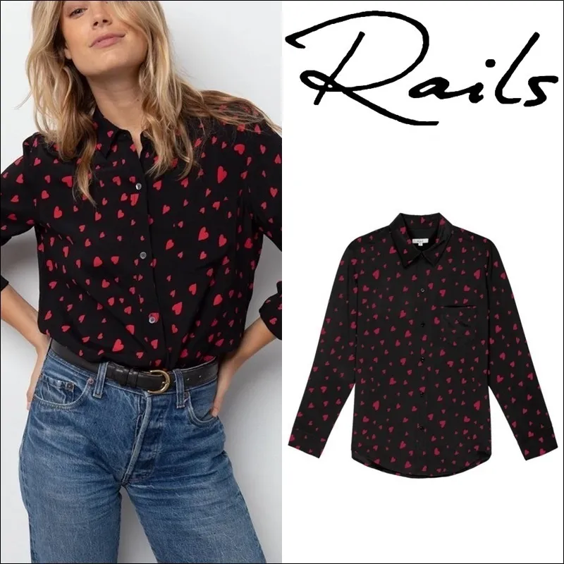 Rails  |Casual Style Long Sleeves Shirts & Blouses