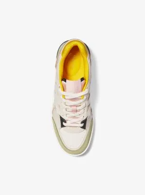 Rebel Color-Block Leather and Mesh Sneaker