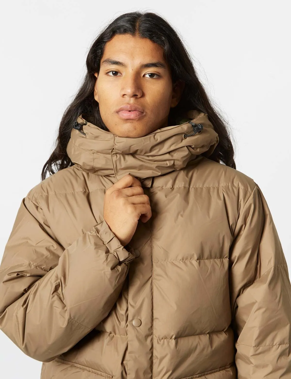 Removable Hood Down Jacket - Dusk Khaki