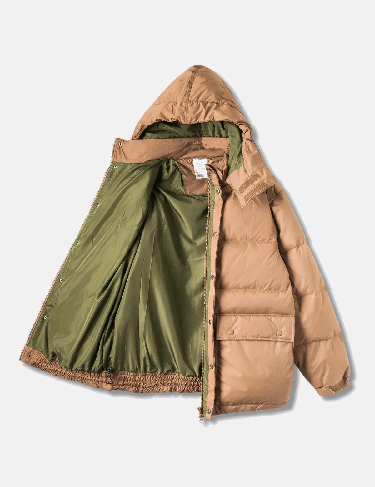 Removable Hood Down Jacket - Dusk Khaki