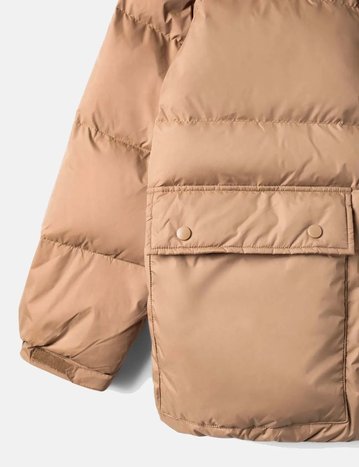 Removable Hood Down Jacket - Dusk Khaki