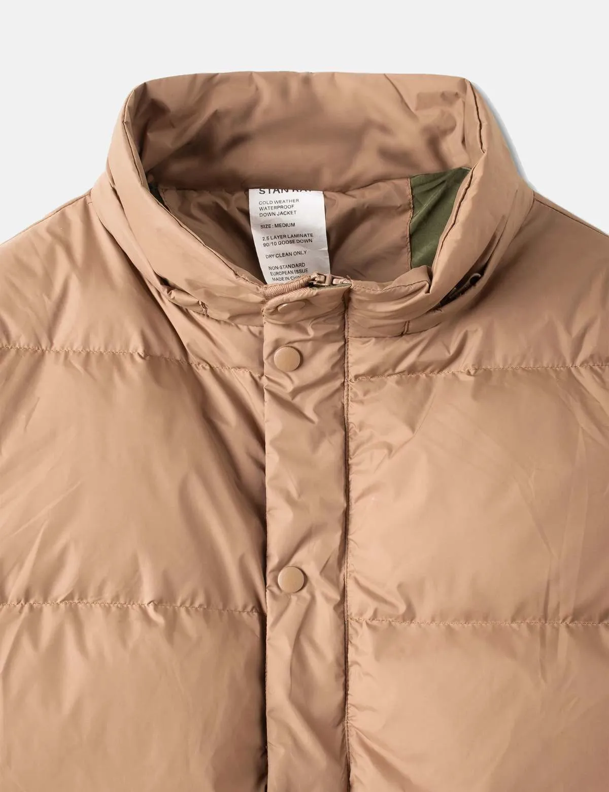 Removable Hood Down Jacket - Dusk Khaki