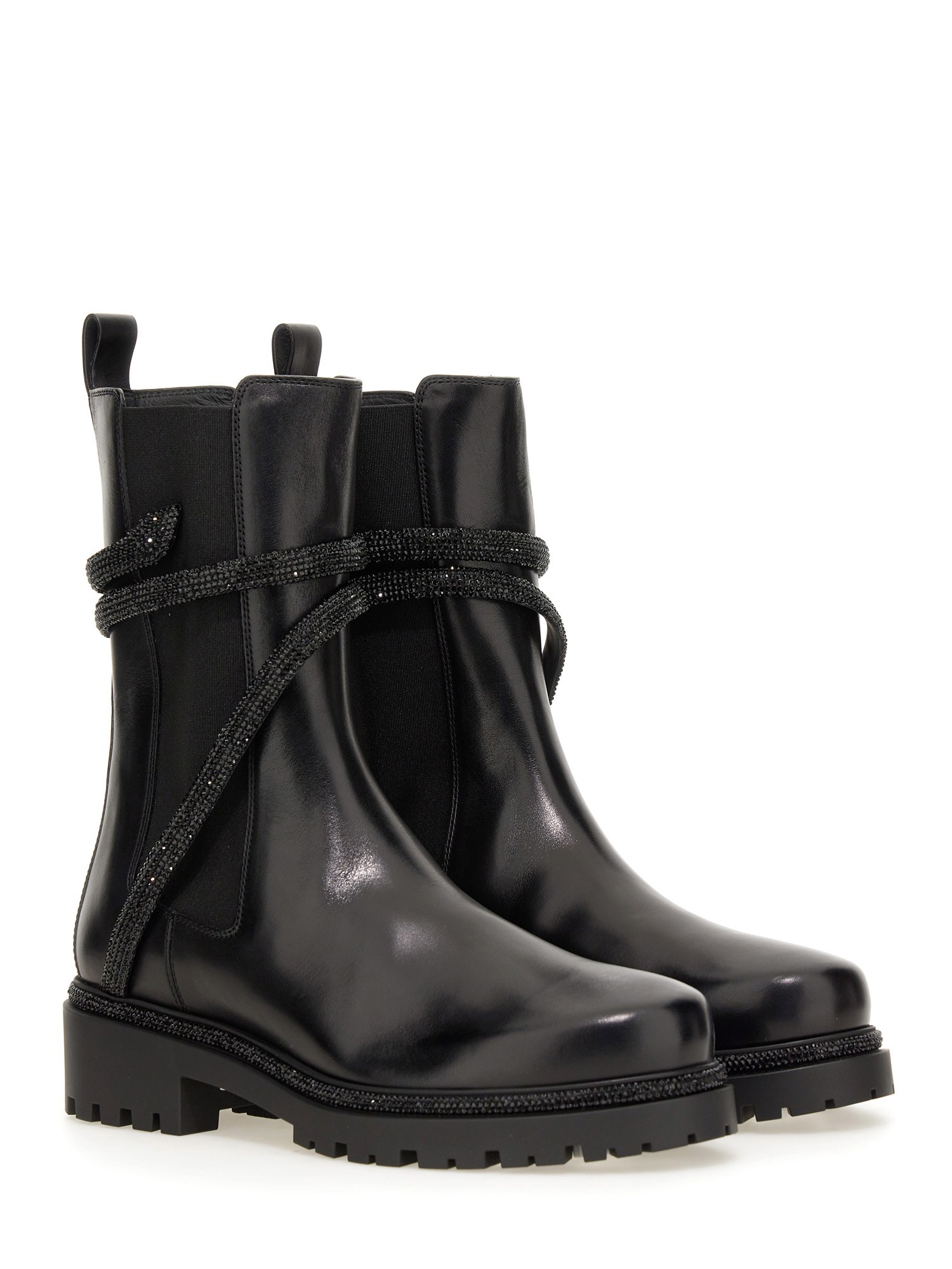 RENE CAOVILLA    CLEO COMBAT BIKER BOOT