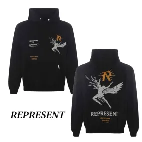 REPRESENT  |Pullovers Monogram Unisex Blended Fabrics Street Style