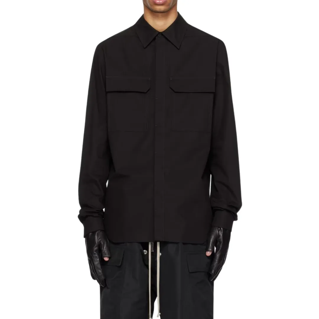 RICK OWENS  |Long Sleeves Plain Designers Shirts