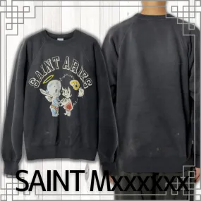 Saint Mxxxxxx  |Crew Neck Pullovers Unisex Street Style Long Sleeves Plain