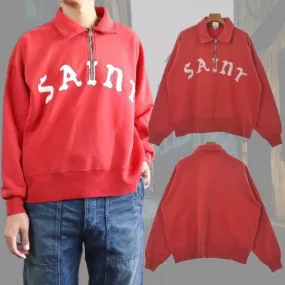 Saint Mxxxxxx  |Unisex Long Sleeves Cotton Logo Sweatshirts