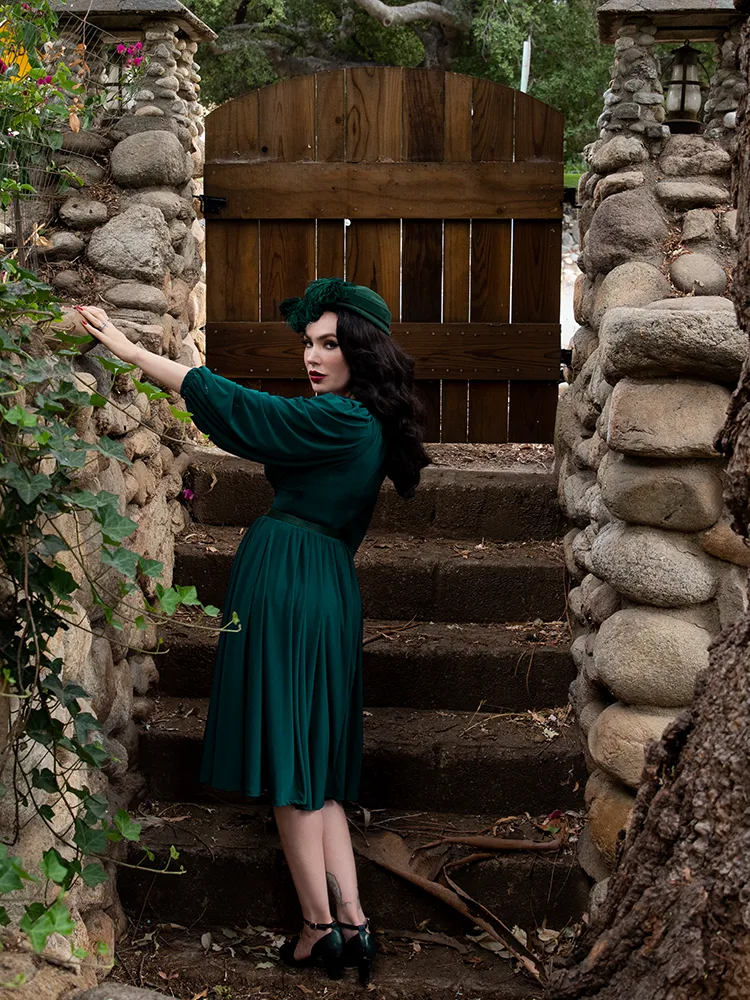 Salem Dress in Hunter Green