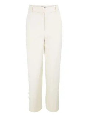 Simkhai Miki Cropped Button Hem Pants in White