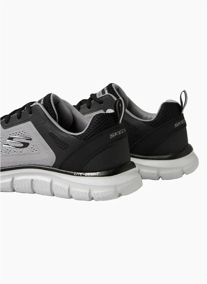 Skechers Track Broader Wide Sneaker - Grey/Black