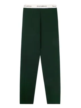 Sporty & Rich Serif Logo Legging in Forest