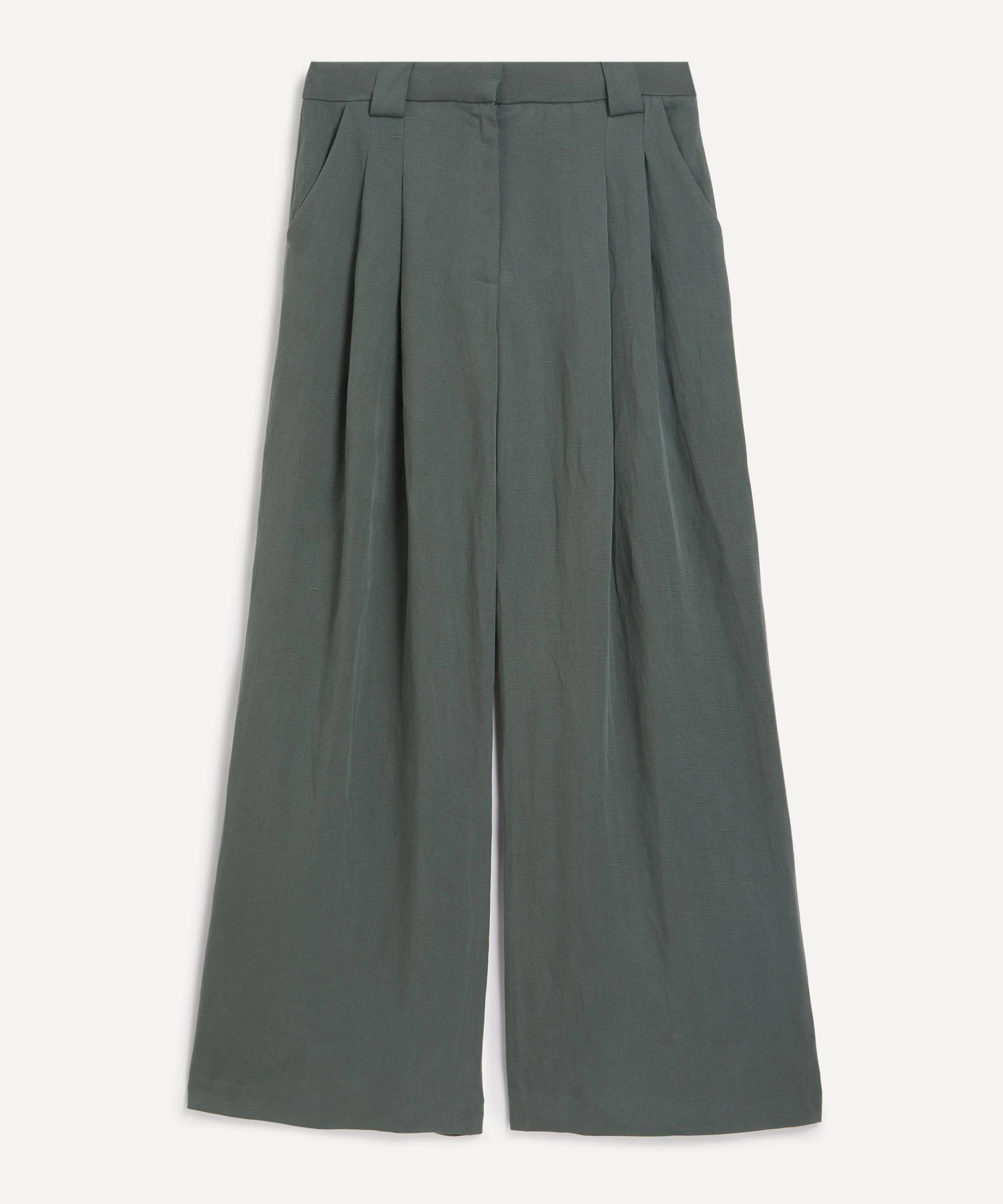 St. Agni Women's Wide Leg Pleat Trousers