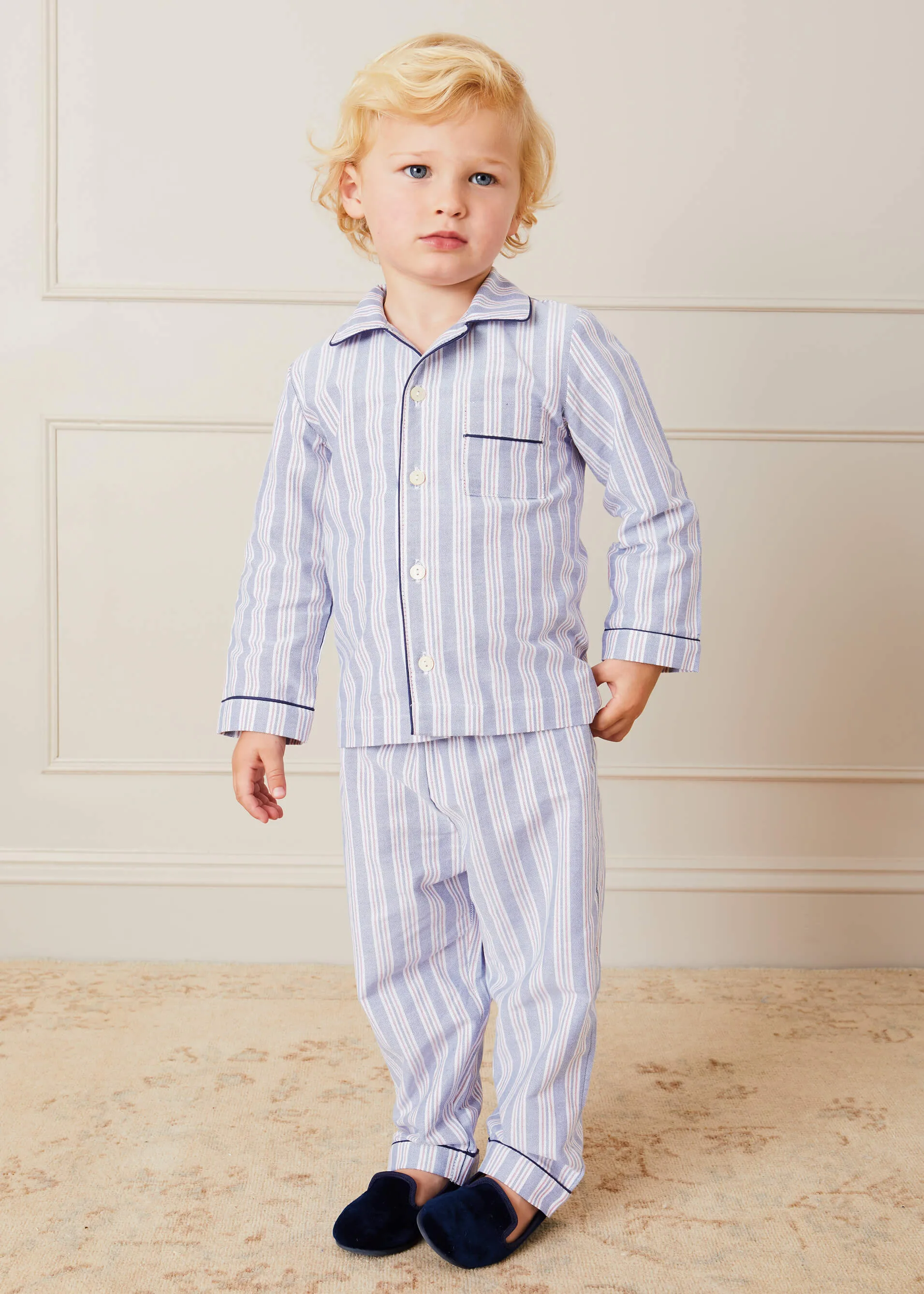 Striped Pyjama Set In Blue (2-10yrs)