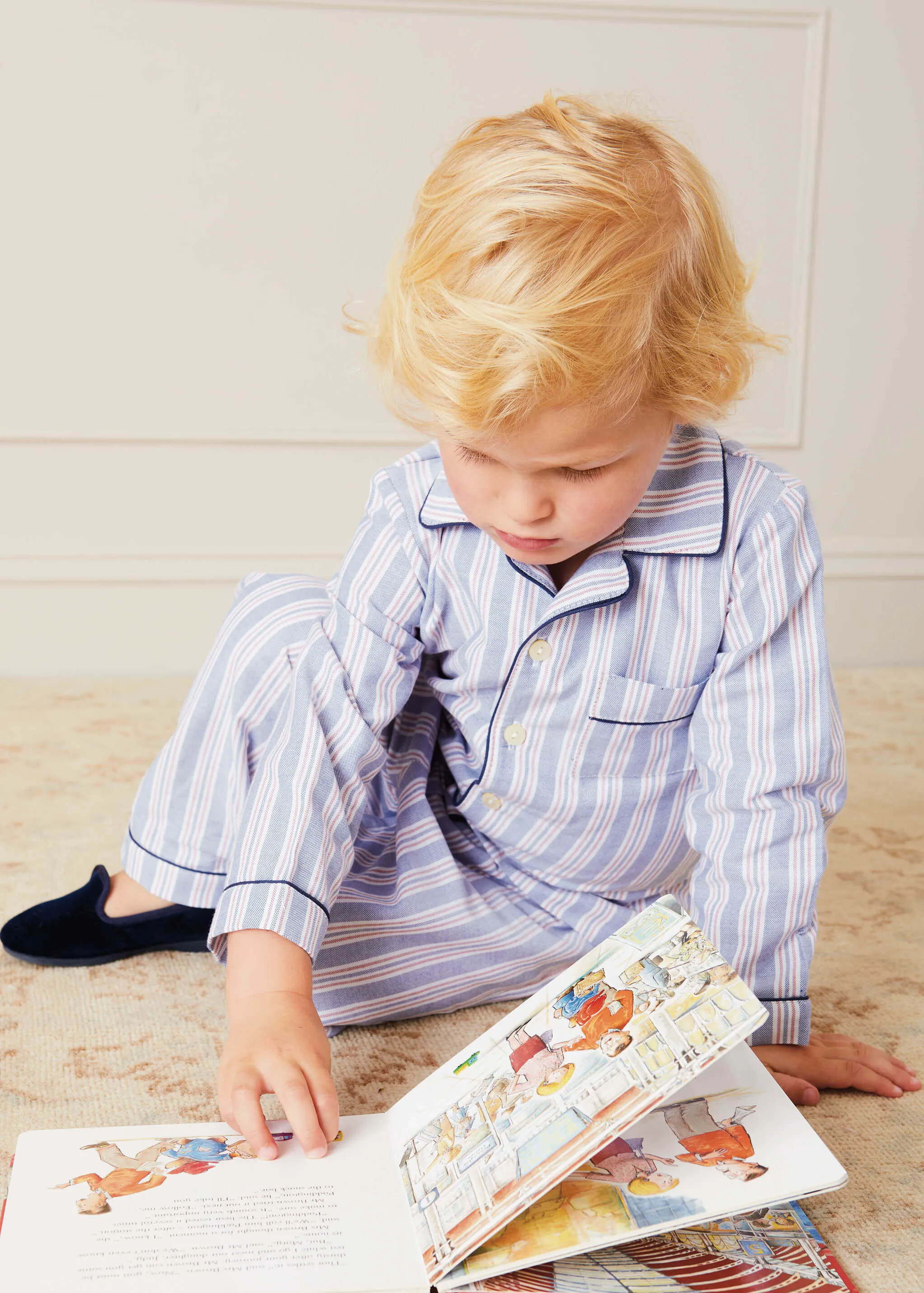 Striped Pyjama Set In Blue (2-10yrs)