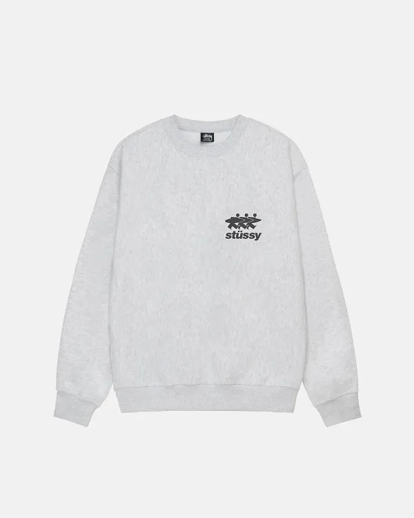 STUSSY  |Crew Neck Pullovers Unisex Street Style Long Sleeves Cotton