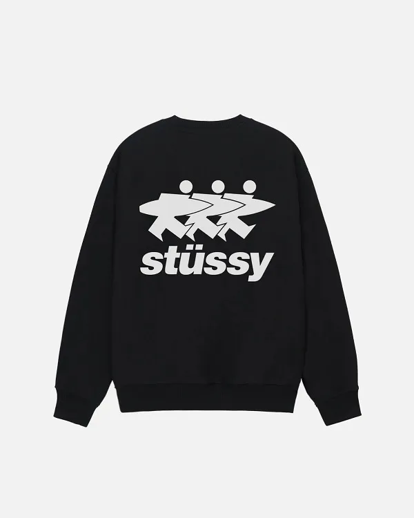 STUSSY  |Crew Neck Pullovers Unisex Street Style Long Sleeves Cotton