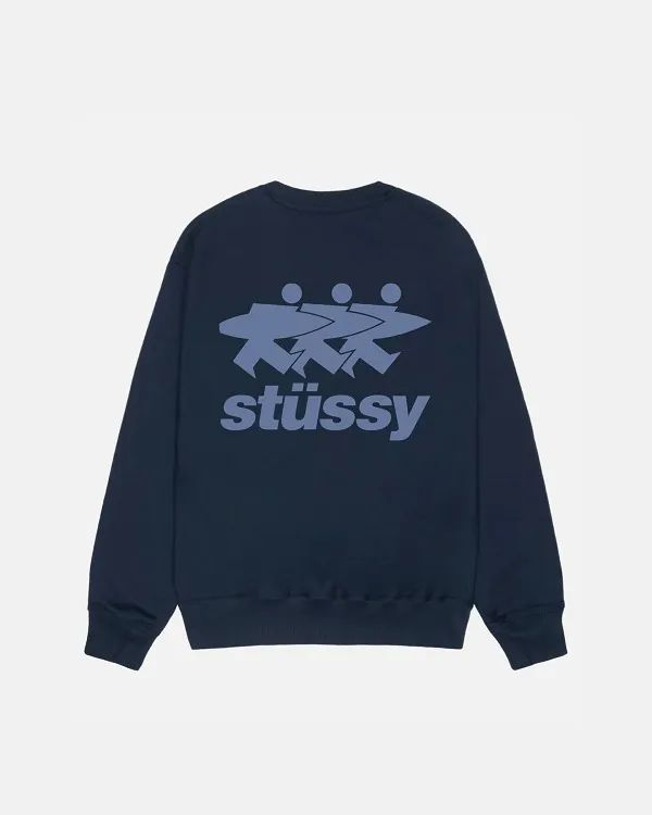 STUSSY  |Crew Neck Pullovers Unisex Street Style Long Sleeves Cotton