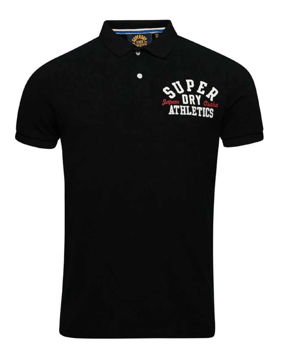 Superdry Classic Applique Logo Polo Shirt Black