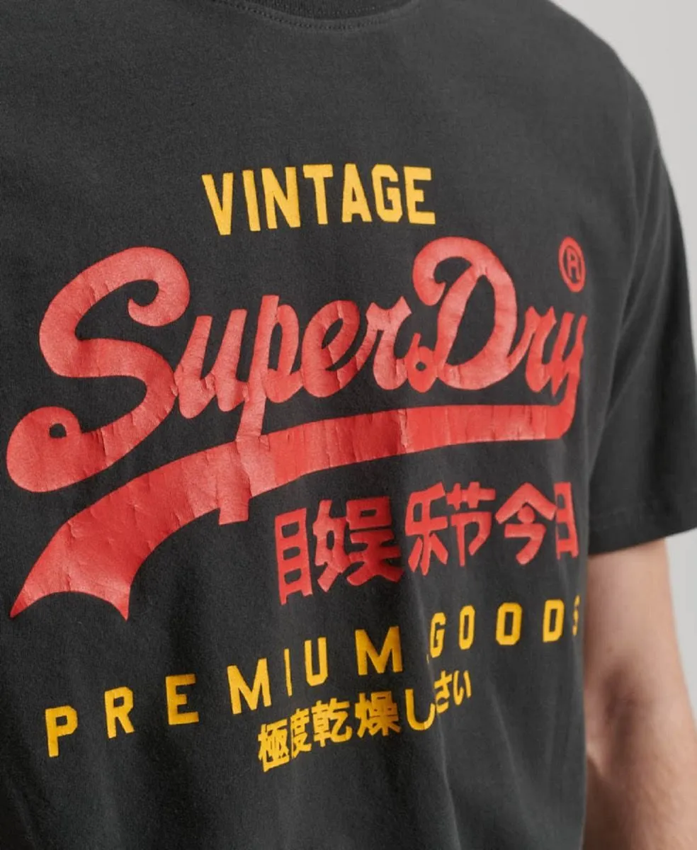 Superdry Classic Heritage Crew Neck T-Shirt Washed Black