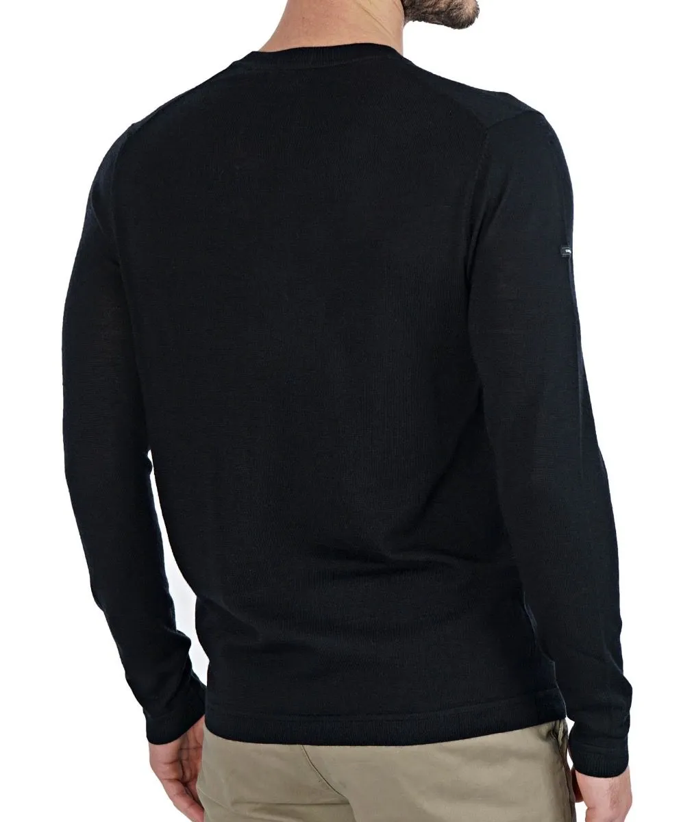 Superdry Crew Neck Merino Light Jumper Nightwatch Black