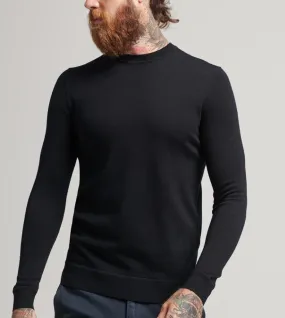 Superdry Crew Neck Merino Studios Jumper Nightwatch Black